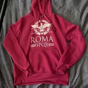 Red and white Rome sweatshirt